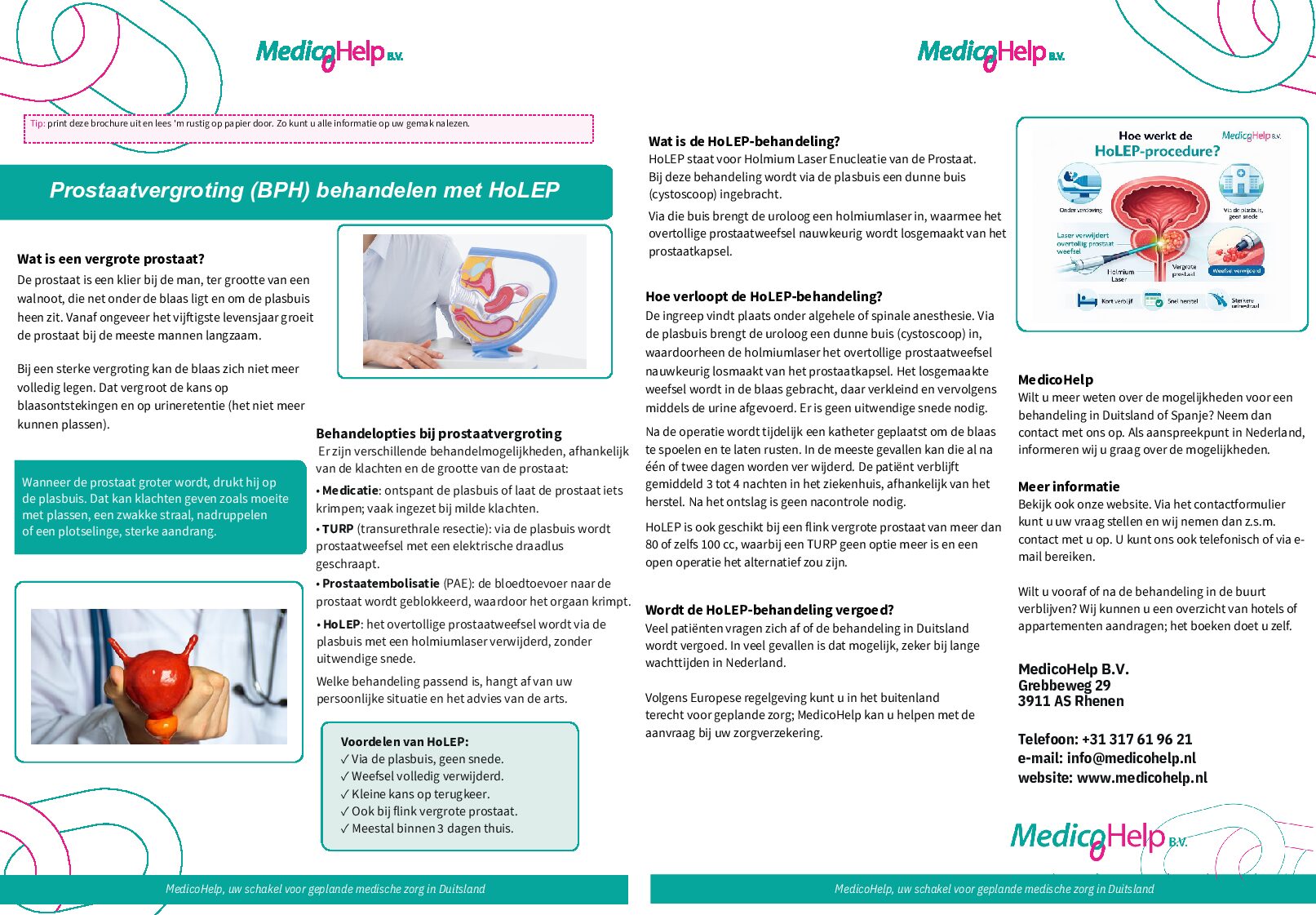 MedicoHelp-Leaflet-Prostaatvergroting-HoLEP medicohelp - oncologie leaflet